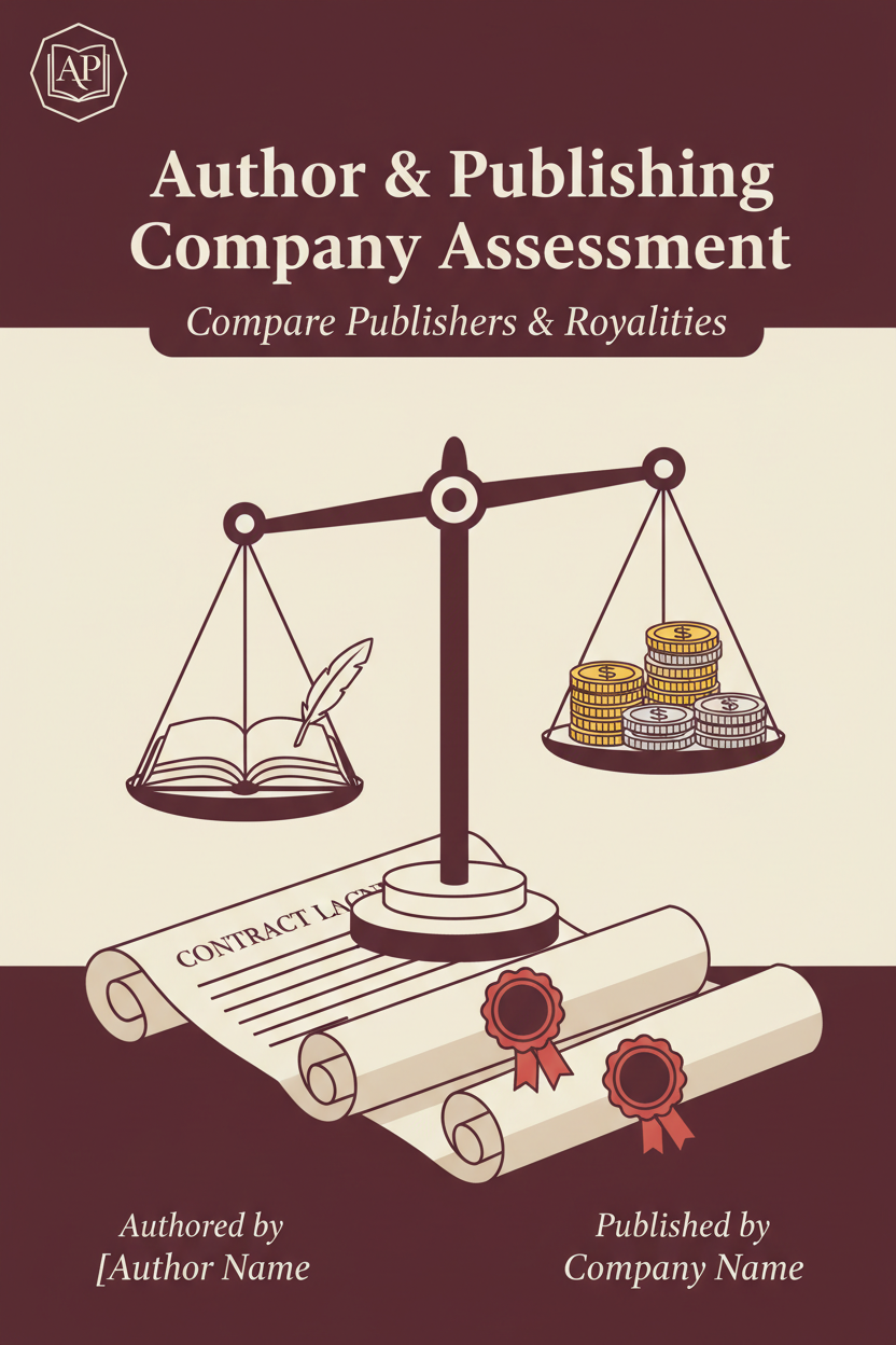 Author and publishing company assessment guide cover comparing publishers and royalties